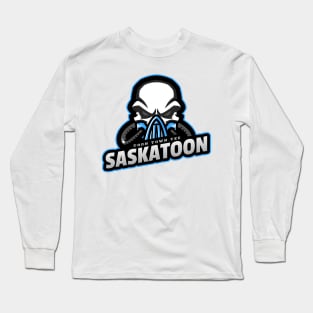 Masked Resilience Saskatoon Skull Logo Long Sleeve T-Shirt